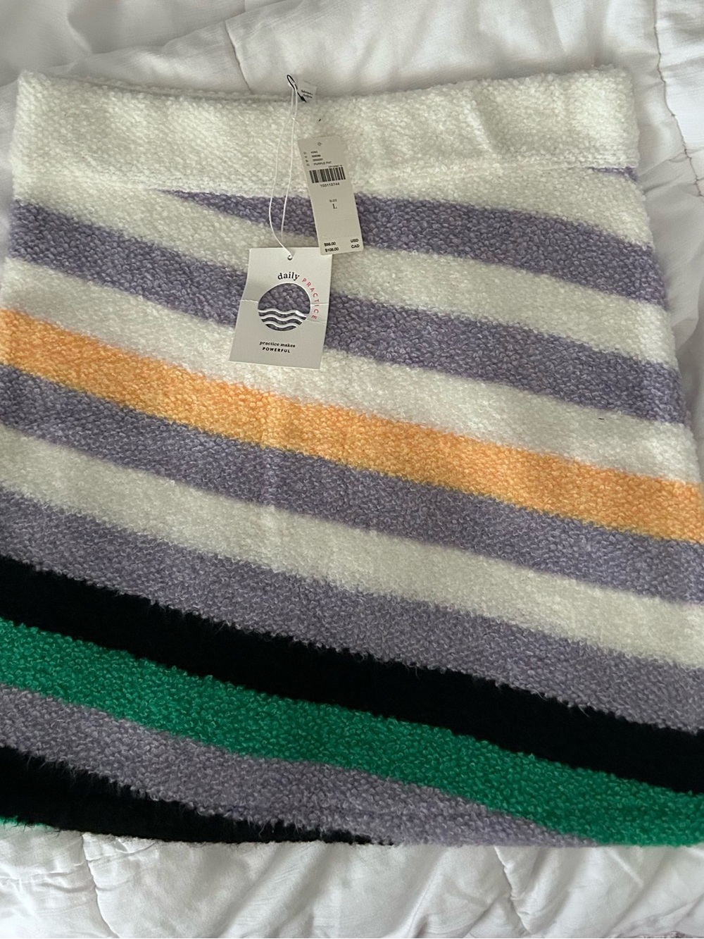 NWT Anthropologie Daily Practice Cozy Striped Mini Skirt